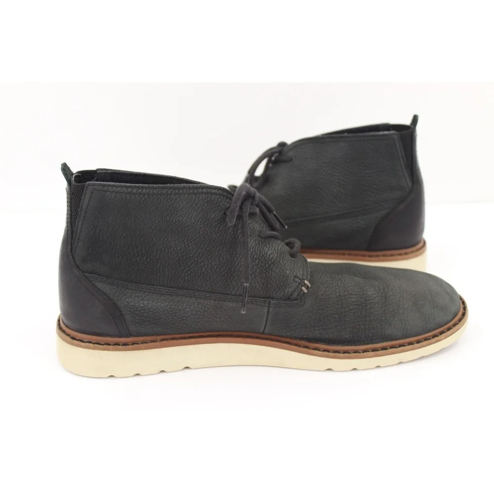 REEF Voyage Chukka Boots MENS 12 Black Suede Leather Casual Beach‎ Coastal